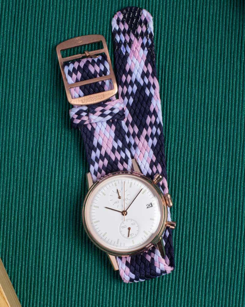 Perlon Pattern Pink / Navy / White - UNDONE